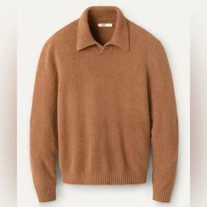 UGG AUSTRALIA Sweater Mens Medium Tan Pullover Teddy Knit Deep Pile Plush HUGHES